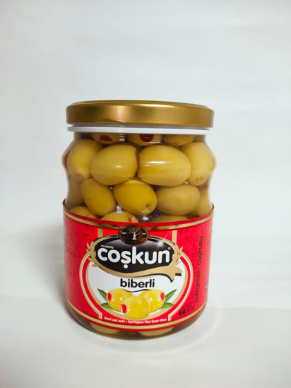 Domat Yeşil Zeytin Biberli 0.7 kg CAM 161-180 Biberli 3XL resmi